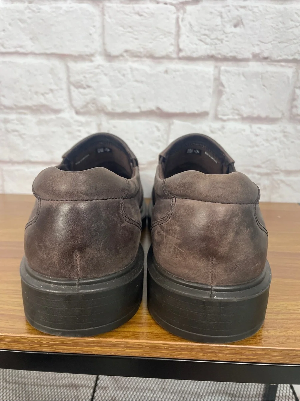 Ecco Helsinki Brown Leather Slip On Shoe Size 43/9.5